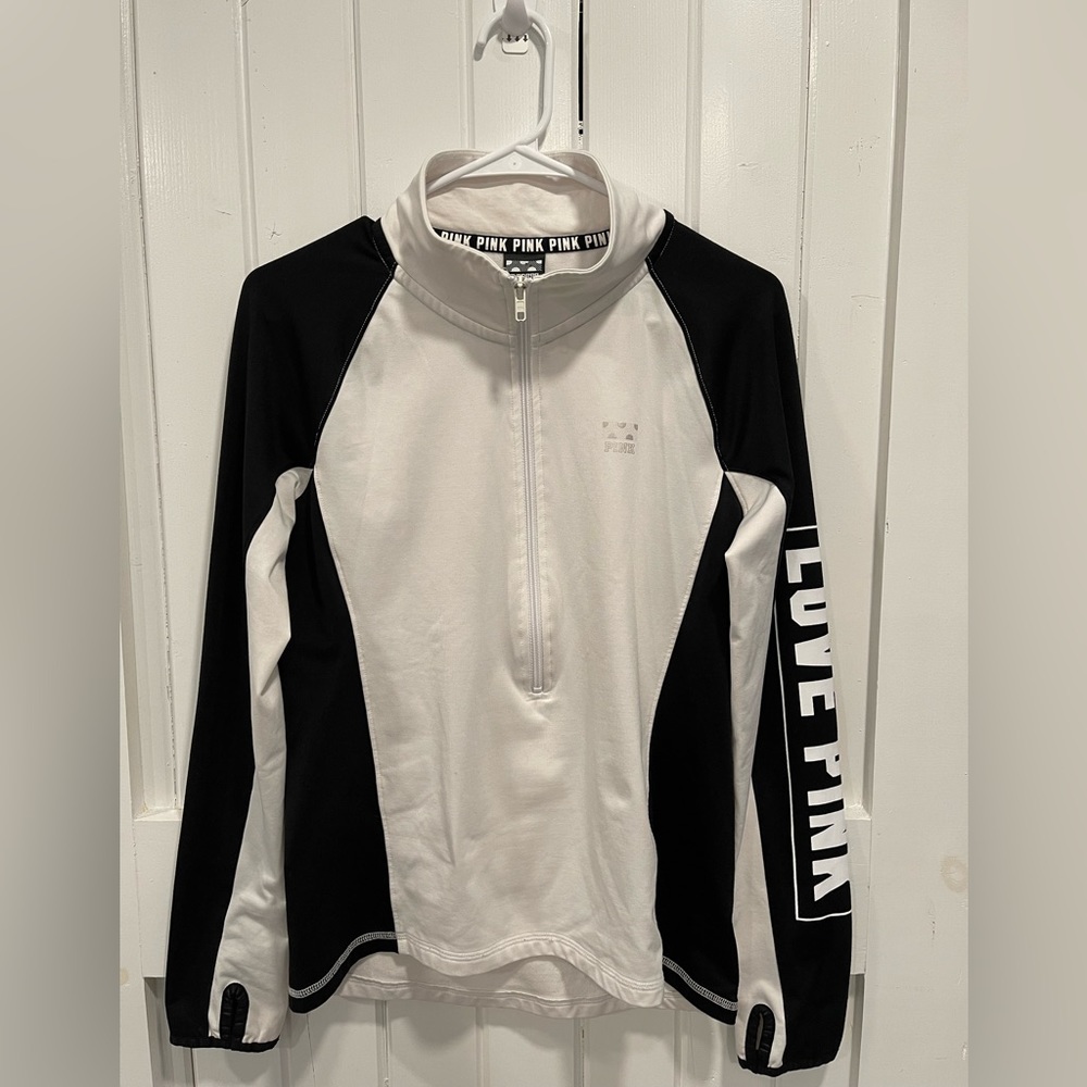 PINK size Medium half zip pull over